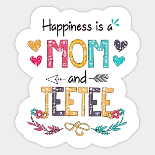 Happiness Is A Mom And Teetee Wildflower Happy Mother's Day Sticker